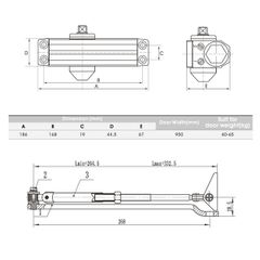 Door Closer 60kg Hafele 489.30.011