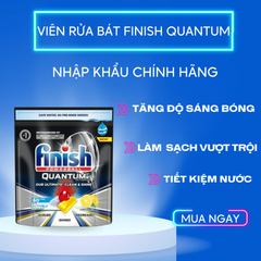 VIÊN RỬA BÁT FINISH QUANTUM ULTIMATE 50 VIÊN HƯƠNG CHANH CHÍNH HÃNG