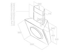 Hút mùi áp tường Elica Om Mini Air