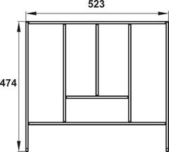 Khay Chia Ngăn Kéo 600mm Xám Hafele 552.52.307