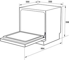 MÁY RỬA BÁT ĐỂ BÀN HAFELE HDW-T5531B 538.21.350 - 8 Bộ Bát Châu Âu