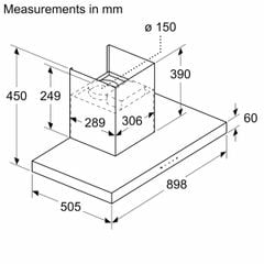 MÁY HÚT MÙI ÁP TƯỜNG BOSCH DWBM98G50B