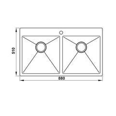 Chậu inox Häfele HS20-SSN2S90 567.20.537