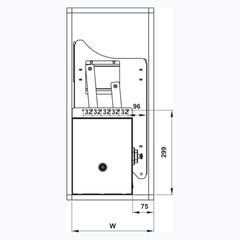 Phụ kiện tủ treo, Rổ chén đĩa di động - Lento 504.76.013