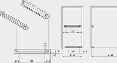 Giá úp đĩa cố định Hafele 544.01.029