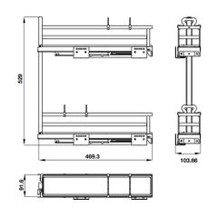 Kệ đựng chai lọ Hafele KOSMO OMERO 150