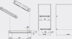 Giá úp bát đĩa cố định Hafele 544.01.009