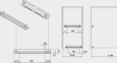 Giá úp bát đĩa cố định Hafele 544.01.008