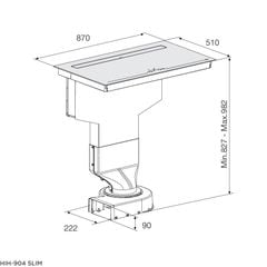 Bếp từ kết hợp hút mùi Malloca HIH-904 Slim