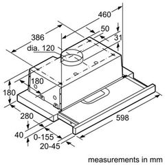 Máy hút mùi âm tủ Bosch DHI623GSG