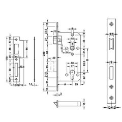 thân khóa Hafele 911.02.165
