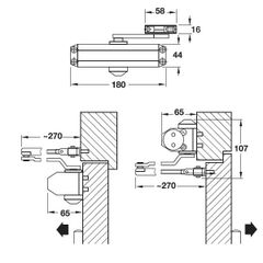 Thiết bị đóng cửa Hafele 931.84.659