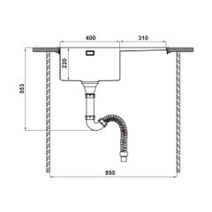 Chậu inox Häfele HS21-SSD1S60 567.94.010