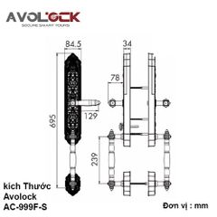 Khóa cửa thông minh Avolock AC-999F-S