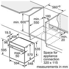 Lò nướng Bosch HBG5370B0 serie 6  71 lít