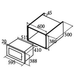 Lò vi sóng âm tủ CATA MC - 20 D ENC