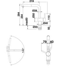 Vòi rửa bát BLANCOLINUS-S CHROME 565.68.250