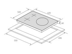 Bếp từ ba vùng nấu Eurosun EU-T905G