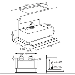 Máy Hút Mùi Âm Tủ Electrolux LFP316S