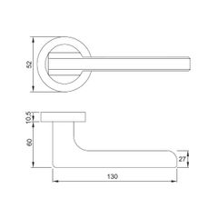 Khóa cửa nhà vệ sinh Hafele 901.98.042