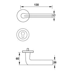 Khóa cửa Hafele 903.99.967