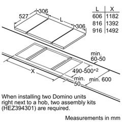 Bếp Ga Domino 2 Vùng Nấu PRB3A6D70 Series 8