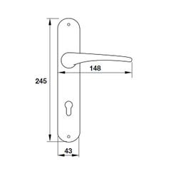 Khóa cửa Hafele 901.79.107