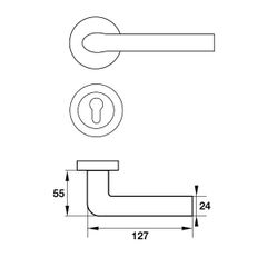 Khóa cửa Hafele 903.99.991