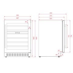 Tủ rượu lắp âm hoặc đứng độc lập Teka RVU 20046 GBK