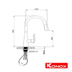 Vòi rửa Konox KN1902