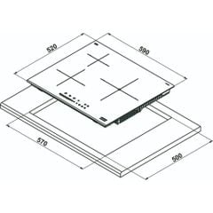 Bếp từ 3 vùng nấu Hafele HC-I6035B 533.09.961