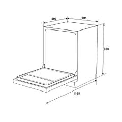 Máy rửa chén độc lập Hafele, HDW-F601B 535.29.670
