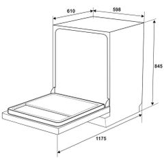 Máy rửa bát độc lập Hafele HDW-F602EB 538.21.360