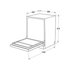 Máy rửa bát âm tủ Hafele HDW-FI60AB 538.21.330