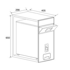 Thùng Đựng Gạo Âm 300mm Hafele 549.32.991