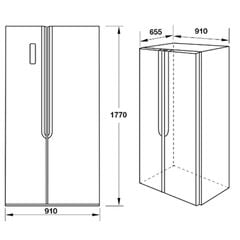 TỦ LẠNH HAFELE SIDE BY SIDE HF-SB5321FB 534.14.021