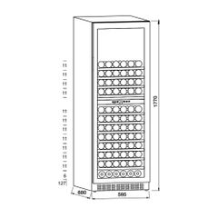 Tủ rượu âm tủ Hafele HW-C415FB 533.17.021