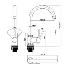 Vòi bếp Hafele HT21-CH1F220C 577.56.300