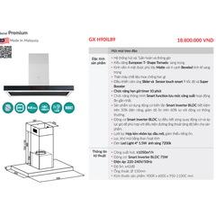 Máy hút mùi đảo GrandX GX H90IL89