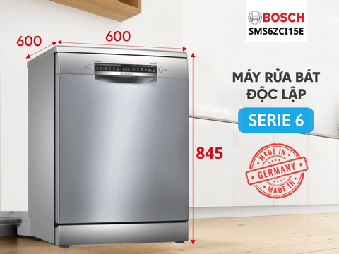 MÁY RỬA BÁT BOSCH SMS6ZCI15E - serie 6 - sấy zeolith