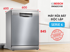 MÁY RỬA BÁT BOSCH SMS6ZCI15E - serie 6 - sấy zeolith