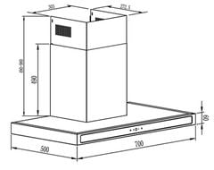 Máy hút mùi áp tường Kocher K-225D