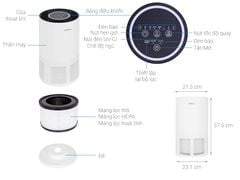 Máy Lọc Không Khí Phòng 20-30m² HSP-8116U Hafele 537.82.730