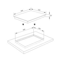 Bếp kính âm 3 từ MI 593 FZ