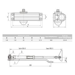 Thiết bị đóng cửa tự động Hafele 45kg 489.30.012