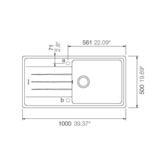 CHẬU ĐÁ HÄFELE HS20 - GED1S60 570.32.330