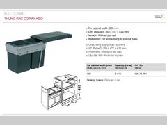 Thùng rác đôi 2*15 lít Hailo Tandem 300mm Hafele 502.72.761