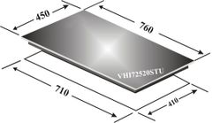 Bếp từ đôi Amica VHI72520STU