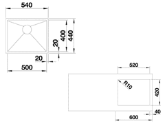 Chậu rửa bát đơn Blanco Quatrus 570.27.159
