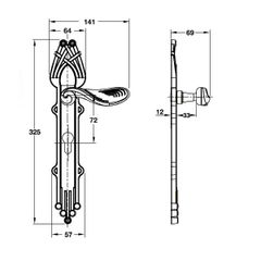 Khóa cửa CASSINA HAFELE 901.98.951